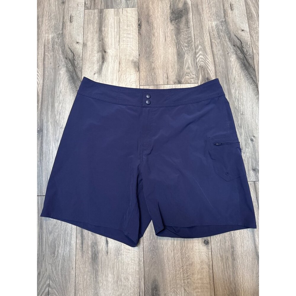 L.L.Bean Womens UPF 50+ Navy Shorts Size 14 Recycled Polyester & Spandex Blend M